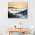 thumbnail image 2 of Nawypu Wall Decor for Living Room Sunrise Misty Forest Print Picture Paintings Wall Art for Bedroom Bathroom Framed Large Canvas Artwork Modern Room Wall Decorations Size 60x30 inches Ready to Hang, 2 of 4