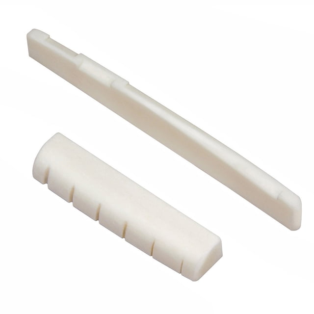 Amdohai Guitar Saddle Nut White Cattle Bone for 41 Inch Folk Guitar