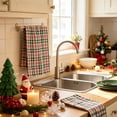 thumbnail image 6 of Christmas Theme Kitchen Dish Towel, 24x16 Inches, Highly Absorbent Wipe Cloth, Holiday Cleaning Rag for Cooking, Festive Hand Towel, 1 Count, 6 of 6
