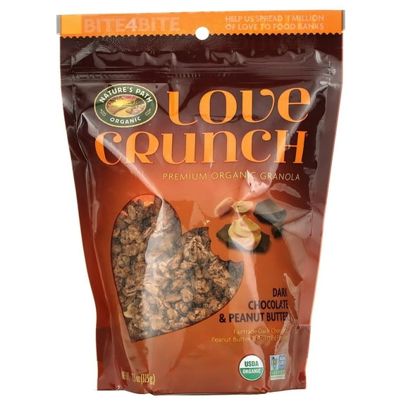Nature's Path, Love Crunch, Premium Organic Granola, Dark Chocolate & Peanut Butter, 11.5 oz (325 g) Pack of 4