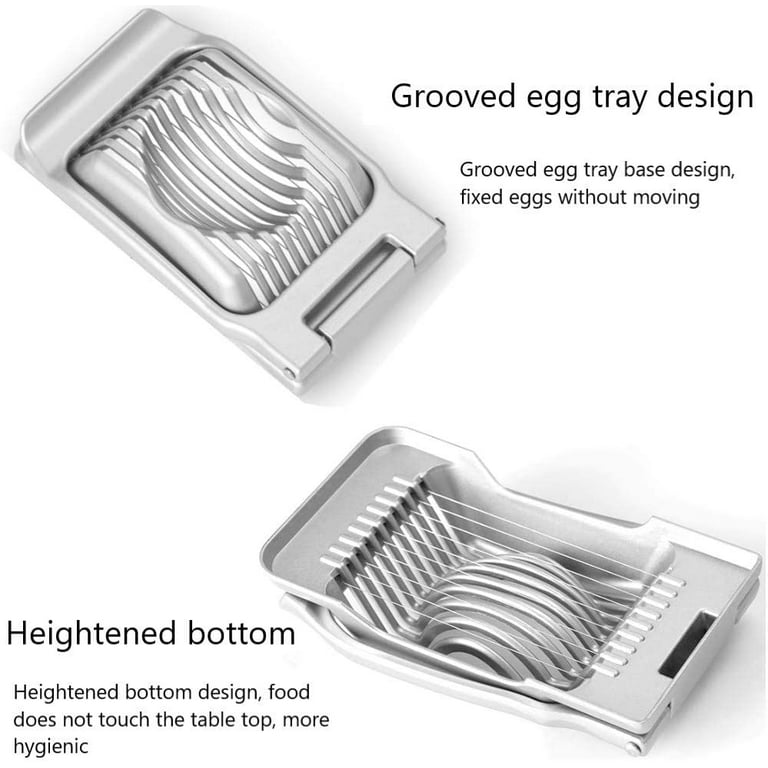 Egg Slicer  Aluminum Hinged Egg Slicer with Stainless Steel Wires