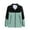 Green Womens Fall Jackets, variant on BSDJILFG Varsity Jackets for Women Plus Size Color Block Windproof Jacket Long Sleeved Zipper Pockets without Hood Casual Outwear ,M-5XL