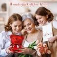 thumbnail image 3 of Romantic Teddy Bear with Preserved Rose and Necklace, Real Rose in Elegant Gift Box for Women, Preserved Roses Gifts for Valentine's Day, Mother's Day, Weddings, Anniversary, Birthday, Christmas, 3 of 7