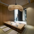 thumbnail image 4 of Pendant Light Wall Plug in Rattan Woven Vintage Hanging Ceiling Lamp for Living Rooms, Dining Room, 4 of 17