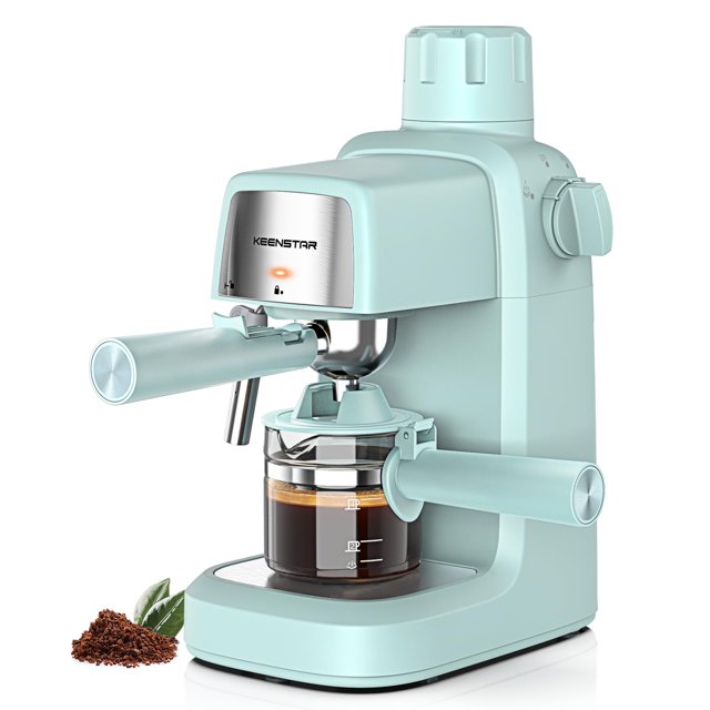Máquina de café espresso KEENSTAR, 3.5 bar, 800 W, 4 tazas