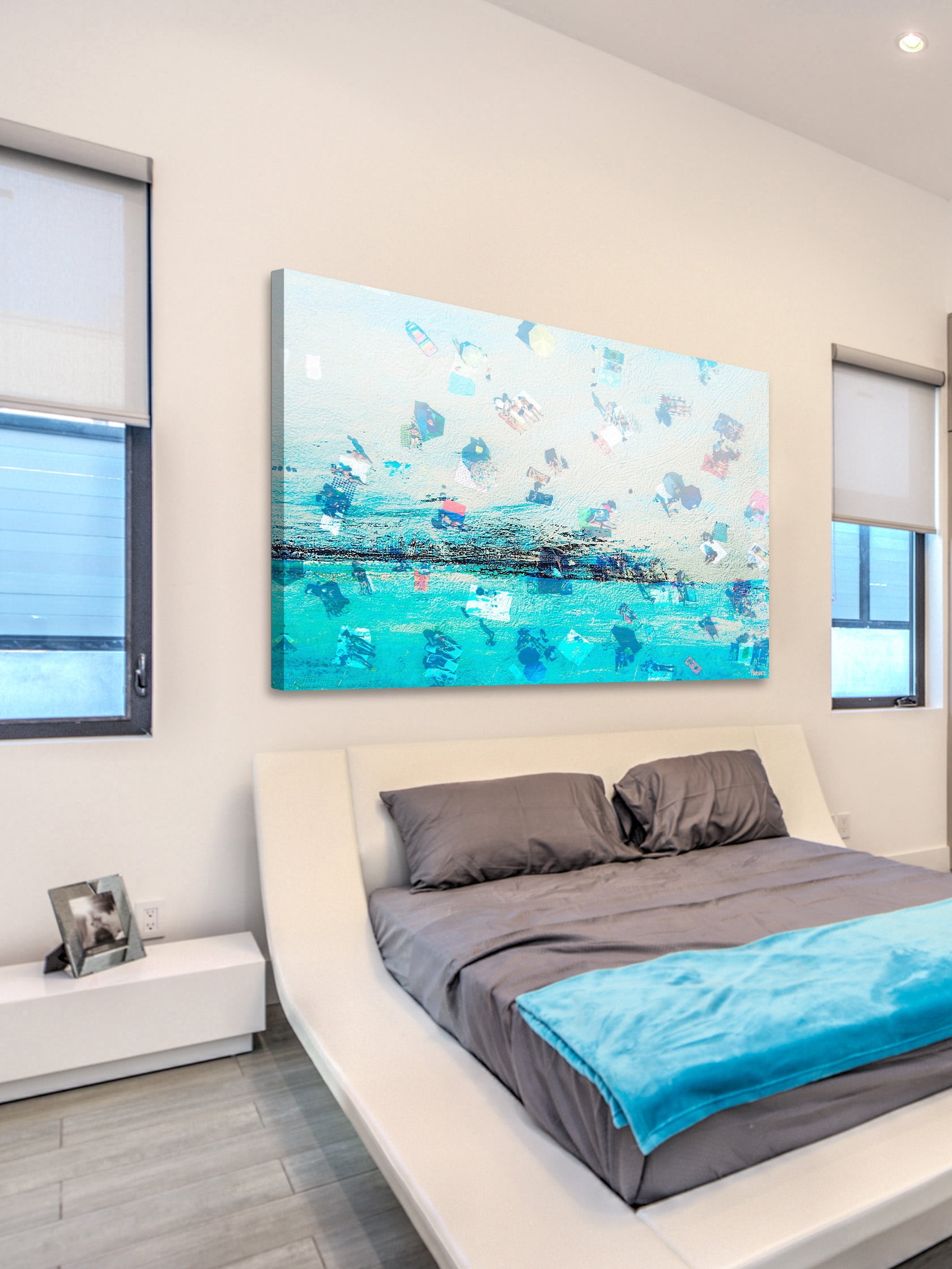 "Sunbathers" Painting Print on Wrapped Canvas