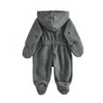 thumbnail image 6 of Newborn Baby Jumpsuit Winter Warm Insulated Water Repellent Hooded Romper One-Piece Outfit with Non-Slip Cuffs for Infant Boys Girls Outdoor Activities Newborn Baby Jumpsuit, 6 of 9