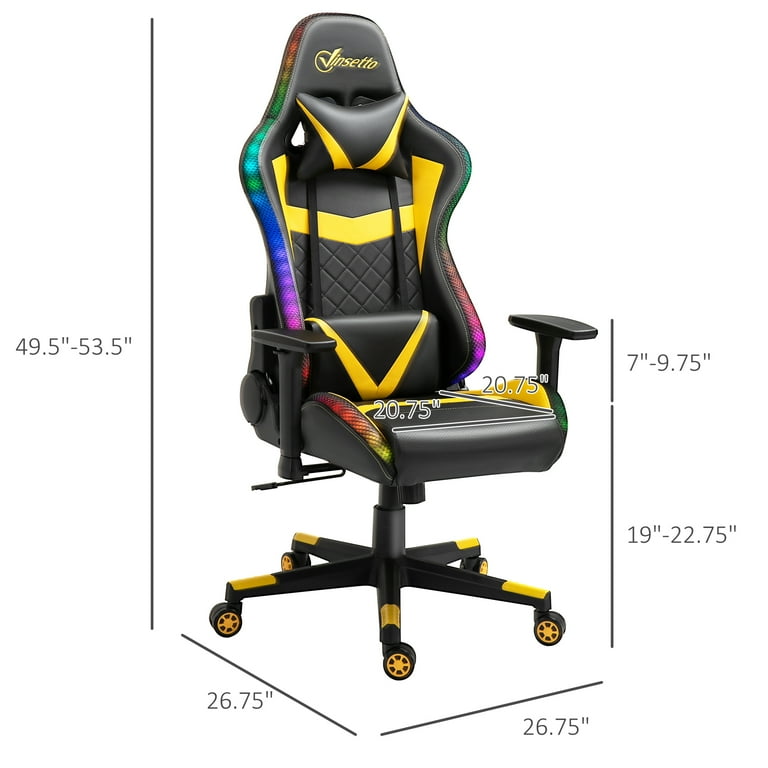 Vinsetto led gaming chair new arrivals