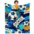thumbnail image 1 of Manta de fútbol LARIAU, 127 x 152 cm, suave para niños, 1 of 7