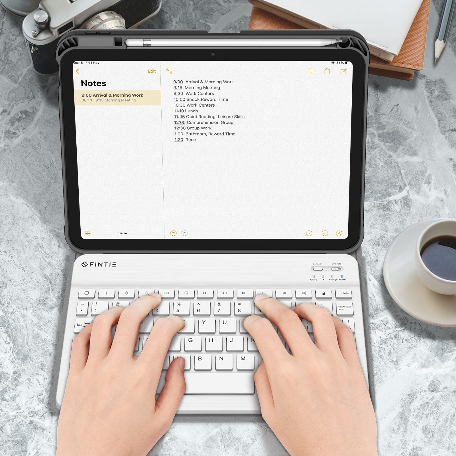 Fintie Keyboard Case for iPad 10th Generation 10.9 Inch Tablet (2022 Release) with Pencil Holder, Gray