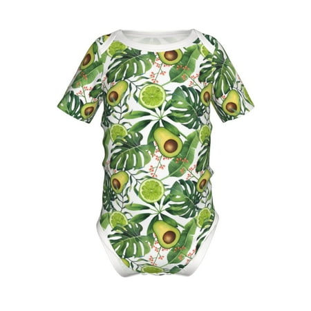

Yiaed Green Tropical Print Infant Climbing Short Sleeve Onesie One-Piece Baby Bodysuit Clothes 0-12 Months -6 Months