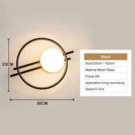 

QHNGJZ Illuminate any room with a touch of sophistication by upgrading your stylish lighting with this elegant modern black and gold LED wall sconce luminaire lamp. Enhance your contempo