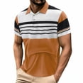 thumbnail image 2 of Xcmzpl Mens Golf Shirt Moisture Wicking Quick Dry Performance Sport Short Sleeve Striped Golf Pique Shirts S-5XL, 2 of 7
