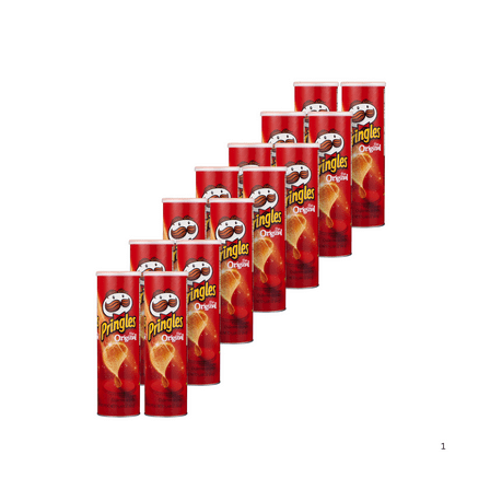 Pringles Original Potato Crisps Chips 5.5 oz Cans (14Pack) – Classic Stackable Snack for Sharing, Parties & On-the-Go