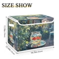 thumbnail image 5 of Yayeee Collapsible Cube Storage Bin with Lid Fabric Closet Decorative Basket with Handles, Sunshine Goldfish, 5 of 7