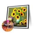 thumbnail image 2 of Diamante pintura taladro 5D DIY Kits completo redondo girasol florero mosaico arte imagen Hugtrwg Para estrenar, 2 of 9