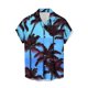 thumbnail image 5 of Mens Manga Corta Botón Abajo Camisas Casual Suelto Impreso Cardigan Girar Cuello Blusa, Transpirable para el Entrenamiento, 5 of 6