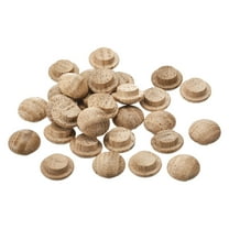 Wood Plugs, 30 Pack 15 x 10 mm - Red Oak Wood Button Top Plugs, Screw Hole Covers for Stair Chair Craft Furniture