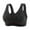 Black, variant on HOWPAY Front Closure Bras for Women No Underwire Push up Full Coverage Supportive Wireless Soft Snap Closing Bralettes Comfortable Underwear Beige 36