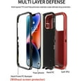 thumbnail image 3 of iPhone 13 Mini Heavy Duty Case {Shock Proof Case with 3 Layer Rubber, Shatter Resistant, [Tough Armour] Rugged Case Compatible for iPhone 13 Mini} Red, 3 of 7