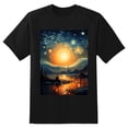 thumbnail image 2 of Plus Size Shirt for Women Black Tops for Women Short Sleeves Shirt for Women Night Sky T Shirt Crewneck Shirt for Women XS, 2 of 5