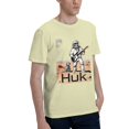 thumbnail image 4 of Men Retro Space Skeleton Astronaut Guitar Graphic T-Shirt, Mars Rover Dog HUK Print Crew Neck Poly Cotton Casual Short Sleeve Tee, 4 of 8