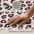 thumbnail image 6 of ODIKA Leopard Print Abstract Spotted Cheetah Motif Inspired Bordered Pink Flowing Foldable Easy Care for Master Suite, California King, Under Bed, 6 of 7