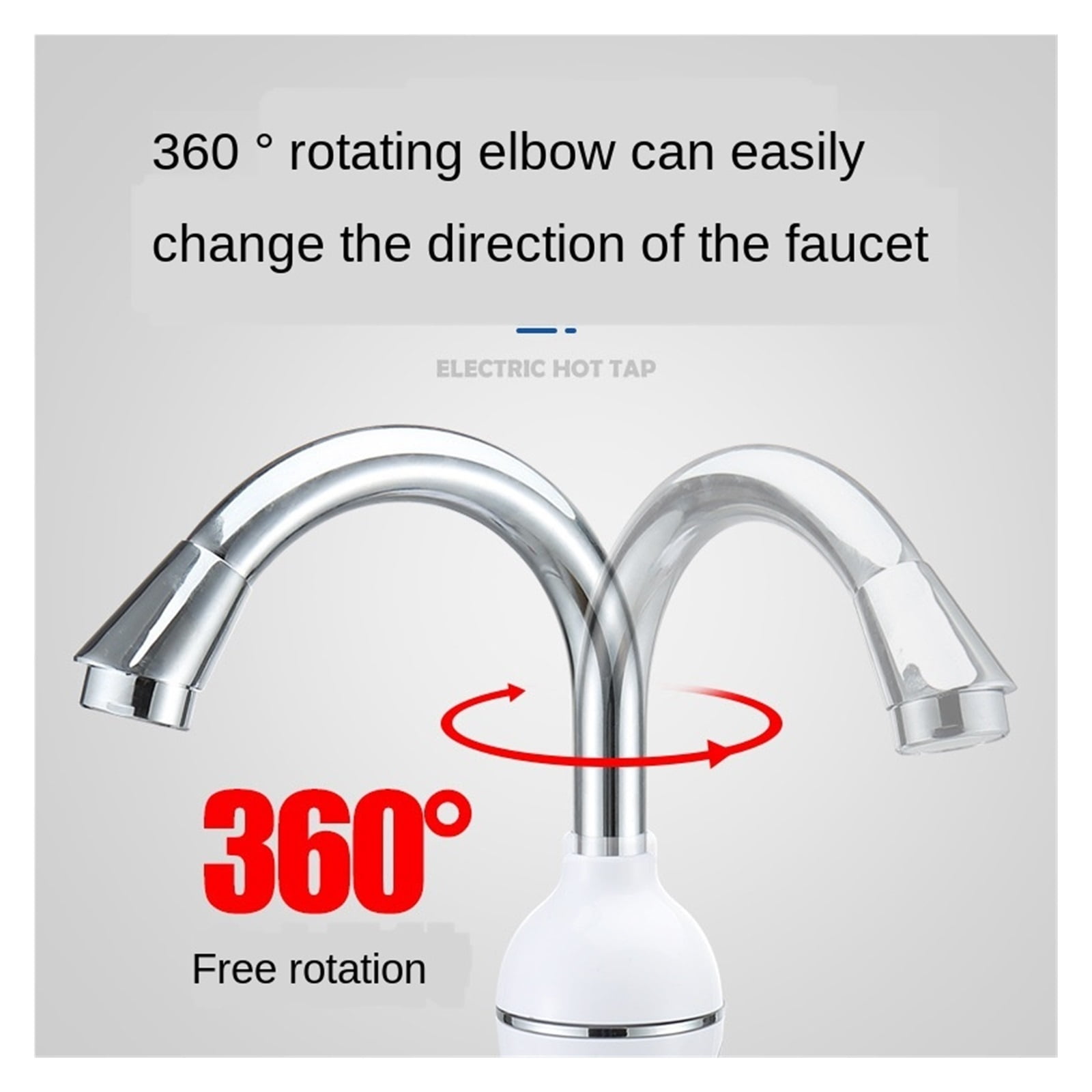 Tankless Water Heater Tap Electirc Instant Kitchen Faucet Element Flow Heater Hot Water Heated Tap Double Handle ,Easy Installation