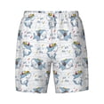 thumbnail image 4 of Lsque Mens Swim Trunks Cute Shark Pattern - Bathing Suit Compression Liner - Beach Swim Shorts Swimwear - (S-3XL) - Stretch Quick Dry -Large, 4 of 9