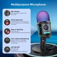 thumbnail image 2 of Gaming Microphone, USB Computer Microphone for PC, Mac, PS4/5, Condenser Podcast Mic for Studio Recording,, 2 of 5