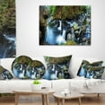thumbnail image 4 of Designart Creek with Hiking Trail Panorama - Landscape Photography Throw Pillow - 16x16, 4 of 5
