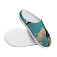 thumbnail image 3 of Rateoe Blue Watercolor Duck Print Women's Men's Cotton Knit Slippers Lightweight Memory Foam Indoor House Shoes with Anti-Skid Sole-44/45, 3 of 7