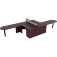 thumbnail image 2 of Lorell, Desktop Panel System Corner Transaction Top, 1 Each, Cherry, 2 of 7