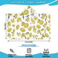 thumbnail image 2 of Yellow Lemon Fruit Slices White Pattern Hooded Bath Towel，50"x30" for Ages 3 To 12 Kids, Quick Dry Lightweight Soft Microfiber Hood Beach Towel Cover Up for Kids, 2 of 7