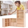 thumbnail image 6 of 1 12 Miniature Dollhouse Wooden Cabinet Set Mini Furniture 4 Piece Decoration Accessories For Diorama Room Box Display Wood Color, 6 of 8