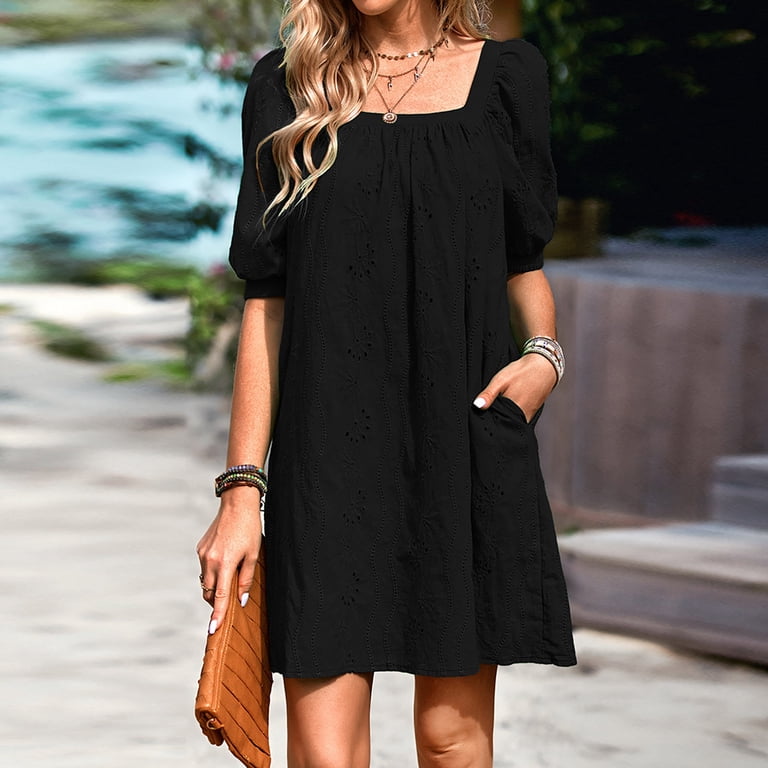 short black mother of the bride dresses Black Satin One Shoulder Ruffled Short Mother of the Bride Dress with Sleeves