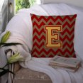 thumbnail image 3 of Carolines Treasures CJ1048-EPW1414 Letter E Chevron Garnet & Gold Fabric Decorative Pillow, 3 of 4