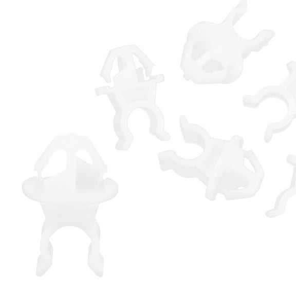 Unique Bargains Car 14 x 11mm Hole White Plastic Hood Prop Rod Support Rivet Clip 5pcs for Honda