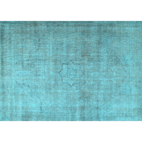 Ahgly Company Indoor Rectangle Persian Light Blue Traditional Area Rugs, 5' x 7'