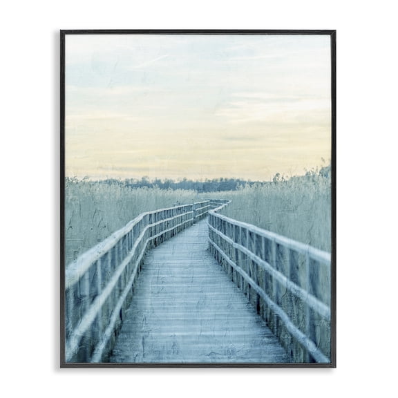 Stupell Industries Wooden Pier Boardwalk Black Framed Giclee Art, design by Kim Allen