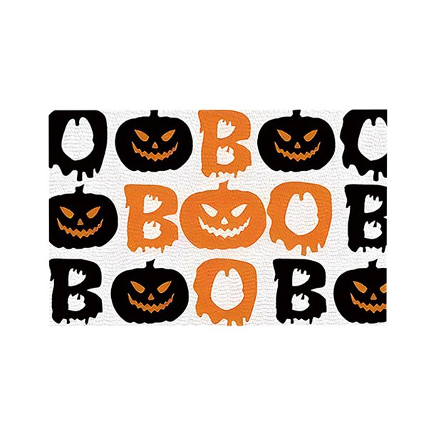 Juego de 4 manteles individuales para mesa de Halloween, diseño de fantasmas, gatos y otoño