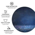 thumbnail image 3 of Pofeuu Retro Blue Glitter Print Coasters for Drinks, 4Pack PU Leather Coasters, Bar Drink Coasters for Tabletop Protection, Furniture from Damage-Round Shape, 3 of 6