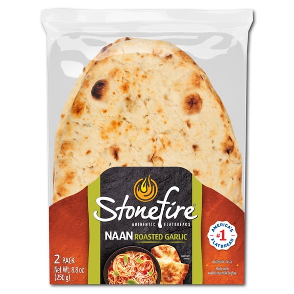 Stonefire® Roasted Garlic Naan, 8.8 oz, 2 Count