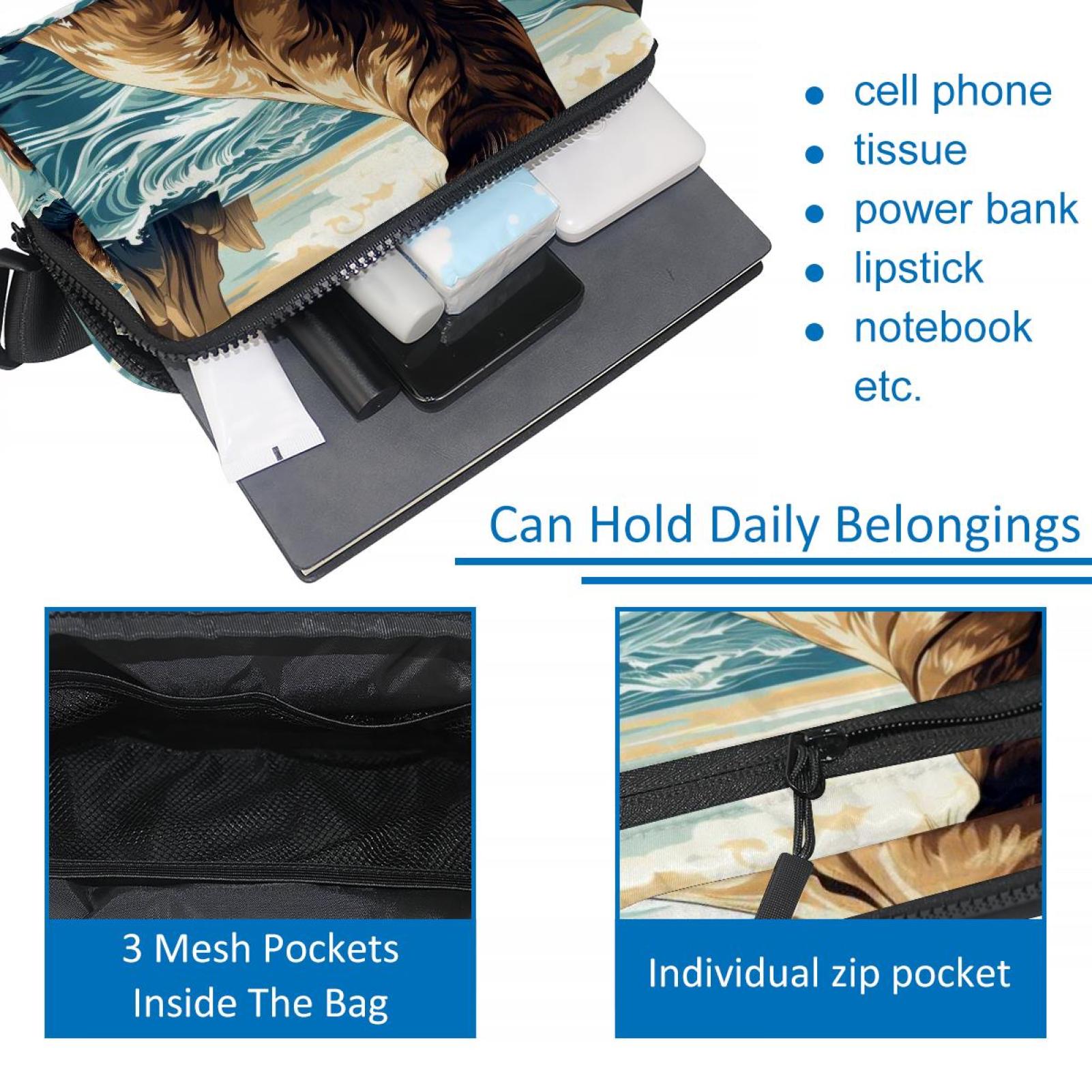 Sea lion Lightweight Adjustable Crossbody Fanny Sling Bag with Extension Strap Unisex