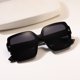 thumbnail image 3 of Gafas de sol con montura cuadrada para mujer, lentes de sol de lujo con protección UV, montura grande que combinan con todo (DS-8052-1), 3 of 5