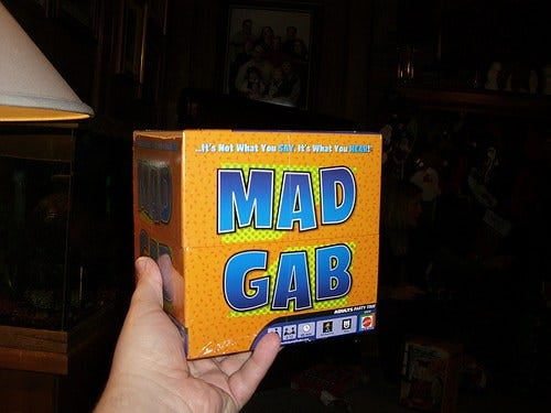 Pre-Owned Mad Gab Card Game by Mattel