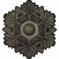 thumbnail image 4 of 17 3/8"OD x 1 3/4"P Bremen Ceiling Medallion, Hand-Painted Root Beer Crackle, 4 of 8