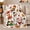 Jolly Santas, variant on Festive Vintage Santa Christmas Pattern Holly Boxes Whimsical, Festive Holiday Scene, Warm Flannel Blanket for Living Room and Family Room, Art Lovers Christmas Gift, Festive Home Decor