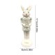 thumbnail image 3 of Figuritas de conejito de Pascua, decoración de conejos de resina tambor, set de 2 adornos blancos de 6,9 pulgadas, centro de mesa con repisa de mesa Regalo navideño de primavera, 3 of 6