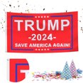 thumbnail image 1 of Banderas del Presidente Trump FLhrweasw 3x5 Pies para Interior y Exterior, 1 of 9